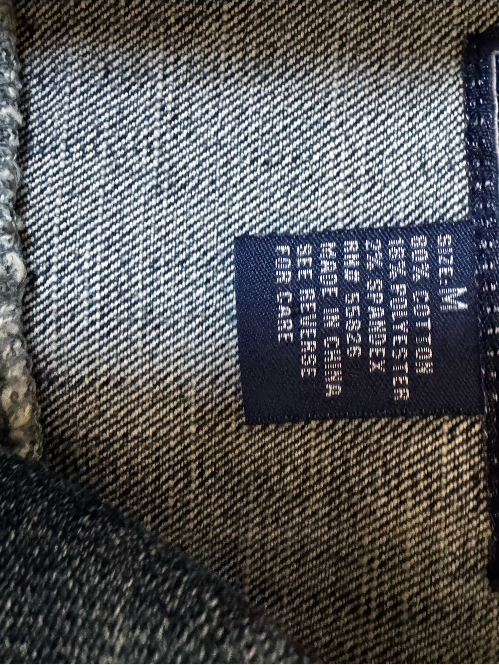 Baccini Blue Denim Jacket with Peace Sign Patch - Picture 6 of 7